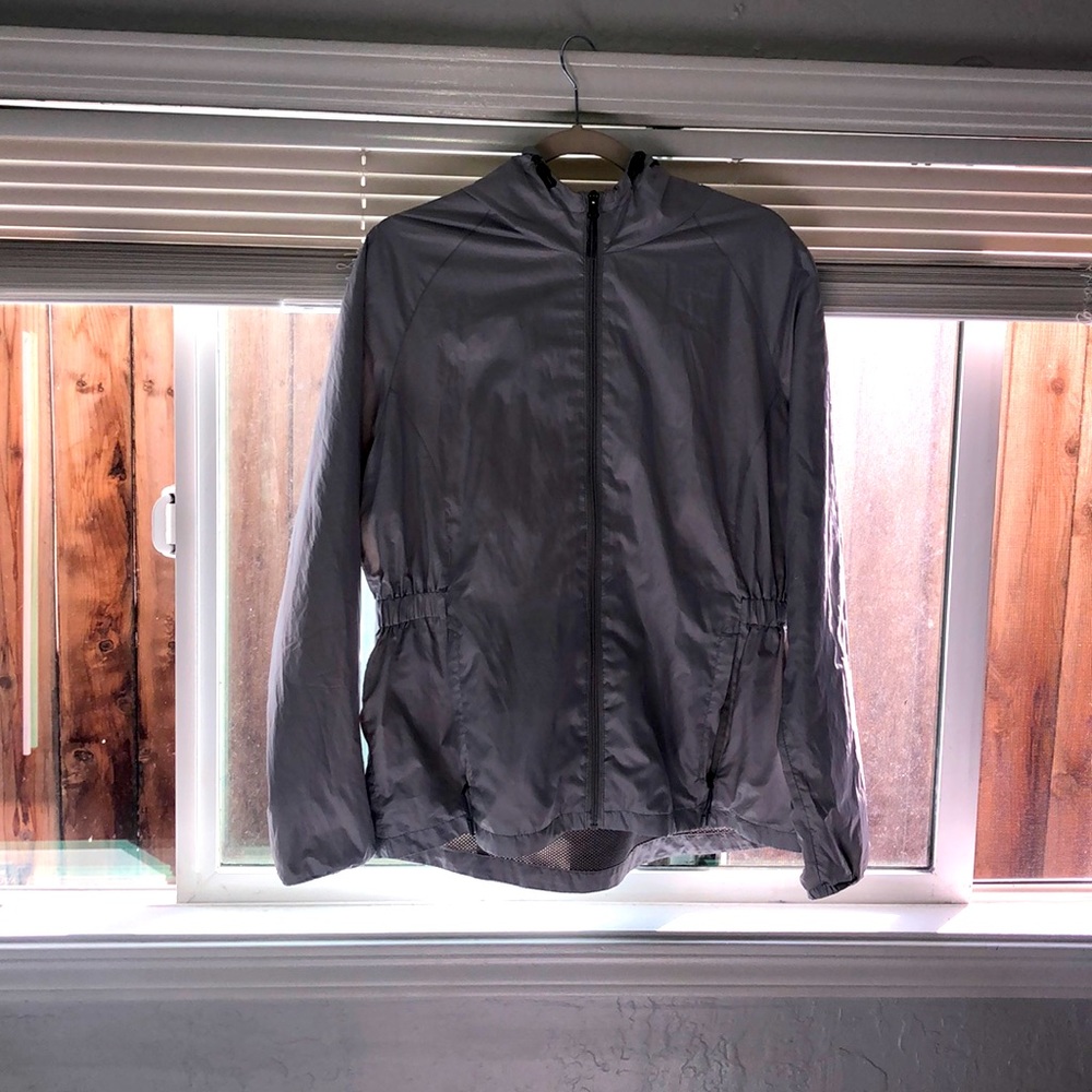 Women’s Grey Waist Clinching Windbreaker